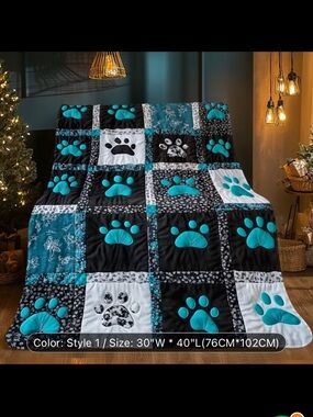 Throw Blanket - thin Pet-Themed 100% polyester